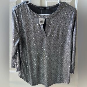 Cure Embellished Silver Blouse